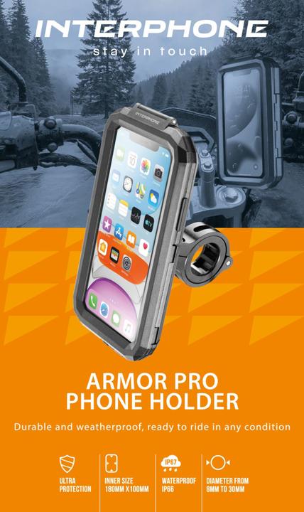 Immagine prodotto Interphone Porta telefono ARMORPRO per il montaggio sul manubrio