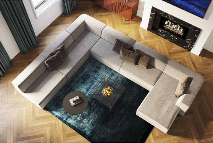 Image du produit Kare Design Grand canapé d angles Infinity Miami gris 417 (Canapé d'angle)