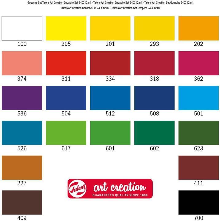 Immagine prodotto Talens Set di colori a guazzo 24x12ml (Multicolore, 288 ml)