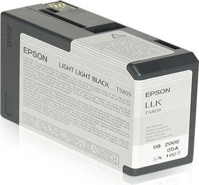 Actual product image Epson T5809 ink cartridge light light black for Stylus PRO 3800, 80ml (FC)