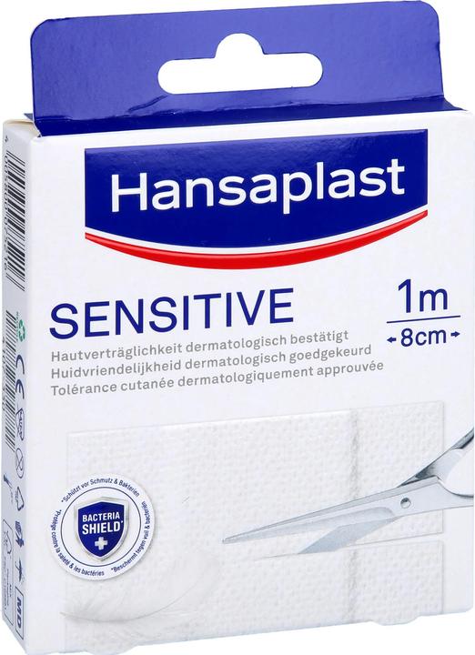 Actual product image Hansaplast Sensitive plaster hypoallergenic 1 m x 8 cm, 1 pc. plaster (1 x)