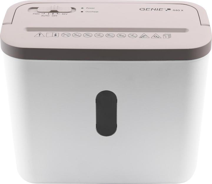 Image du produit Olympia Destructeur coupe croisée 440X P-4, 4 x 38 mm, jusqu'à 4 feuilles, blanc/marron (Coupe de particules)