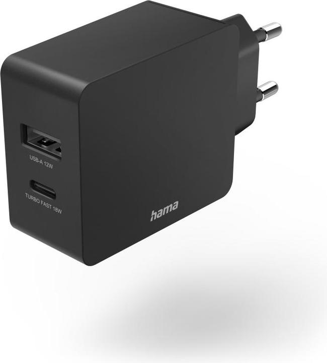 Hama Lader, USB-C (PD/QC) + USB-A, 30 W, 20 stuks in display (30 W)