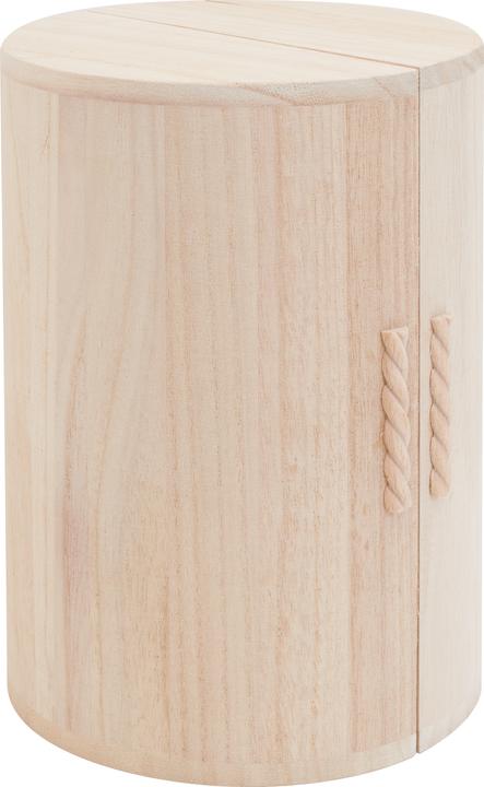 Produktbild VBS Schränkchen mit 4 Fächern, rund, Rohholz, Ø ca. 15 x H 20,5 cm