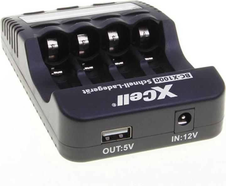 Immagine prodotto XCell Caricatore rapido BC-X1000 LCD digitale (2 pz., AA, AAA, Caricabatterie senza batteria)