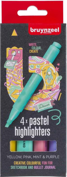 Produktbild Bruynzeel Highlighter set pastel | 4 colours (Mehrfarbig, 4 x)