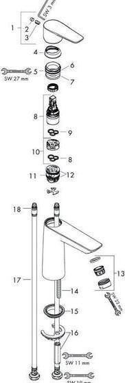 Actual product image hansgrohe Talis E chrome