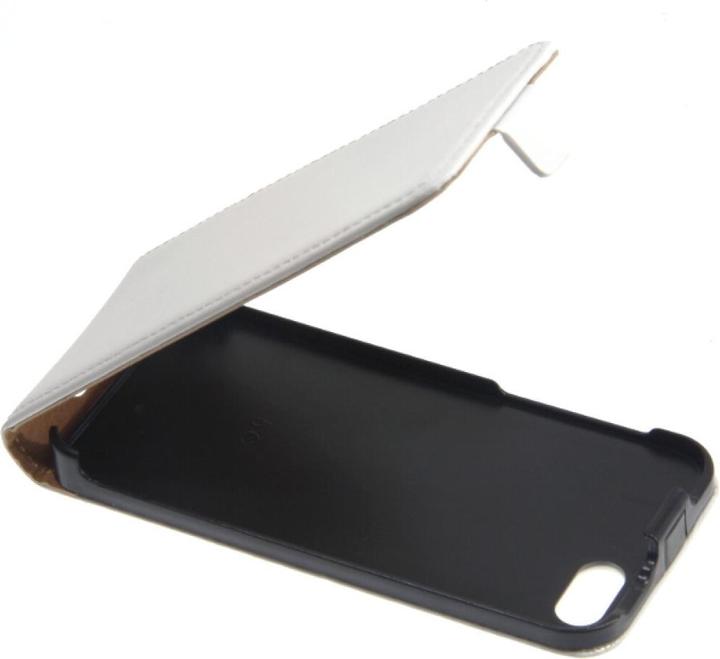Productafbeelding OEM Slank lederen Flip Case iPhone 5c - Wit (Apple iPhone 5c)