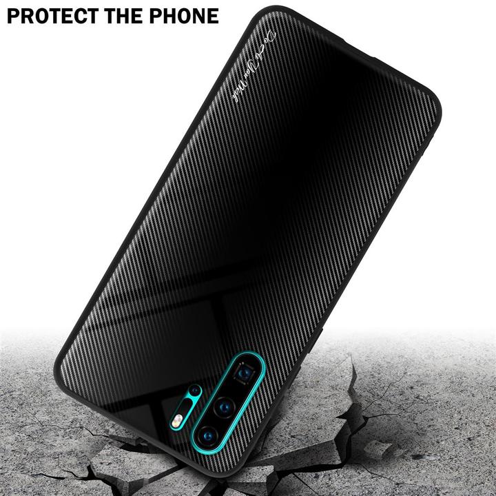 Produktbild Cadorabo TPU Gestreiftes Glas Cover (Huawei P30 Pro)