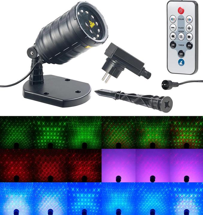 Image du produit Lunartec Projecteur laser 8 effets lumineux