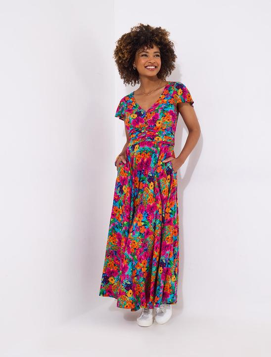 Actual product image Joe Browns PETITE Lace Panel Shirred Maxi (34)