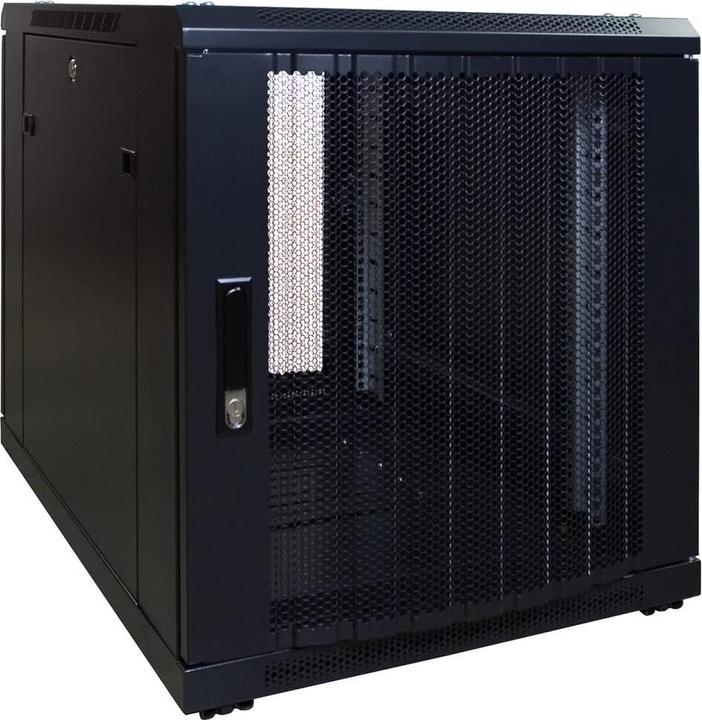 Produktbild DS 12 HE, kleiner Serverschrank, mit perforierter Fronttür (BxTxH) 600 x 800 x 720 mm (12 HE, 19 Zoll Rack)