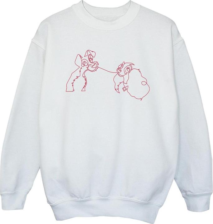 Immagine prodotto Disney Lady And The Tramp Spaghetti Outline Felpa Ragazze (152, 158)