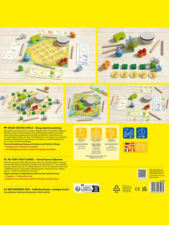 Actual product image Haba My first games sound game collection (English, Italian, German, French)