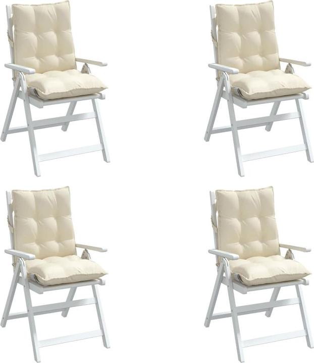 Actual product image VidaXL Low backrest cushions 4 pcs. Oxford fabric (100 x 50 x 7 cm)