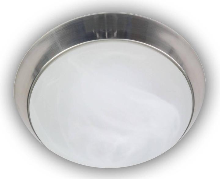Actual product image Niermann Stand By Niermann LED 12W ceiling light alabaster glass, matt nickel, 35cm, warm white, Made in Germany