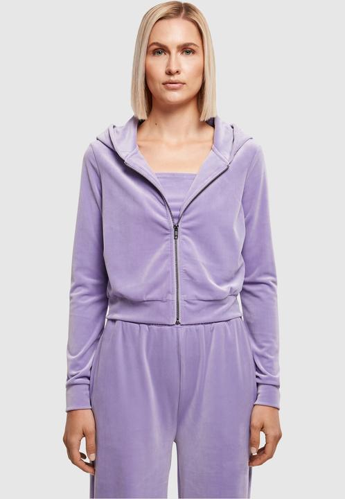 Immagine prodotto Urban Classics Felpa corta da donna con cappuccio in velluto (XL)
