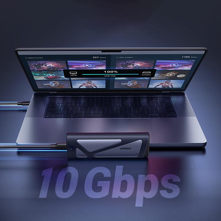 Actual product image Ugreen Enclosure SSD M.2 NVMe/SATA CM767 2TB USB-C 3.1 G (M.2 2230, M.2 2240, M.2 2260, M.2 2280)