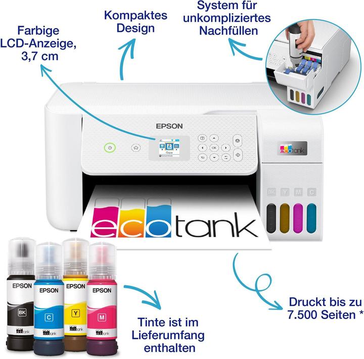 Image du produit Epson EcoTank ET-2826 (Réservoir d'encre, Couleur)