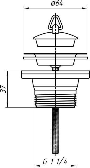 Actual product image Ani Plast WASTE 1 1/4 WITH SS GRID+PLAST PLUG M205