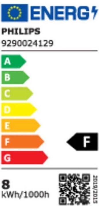 Energy Label Philips Lamp (E27, 7.20 W, 650 lm, 1 x, F)