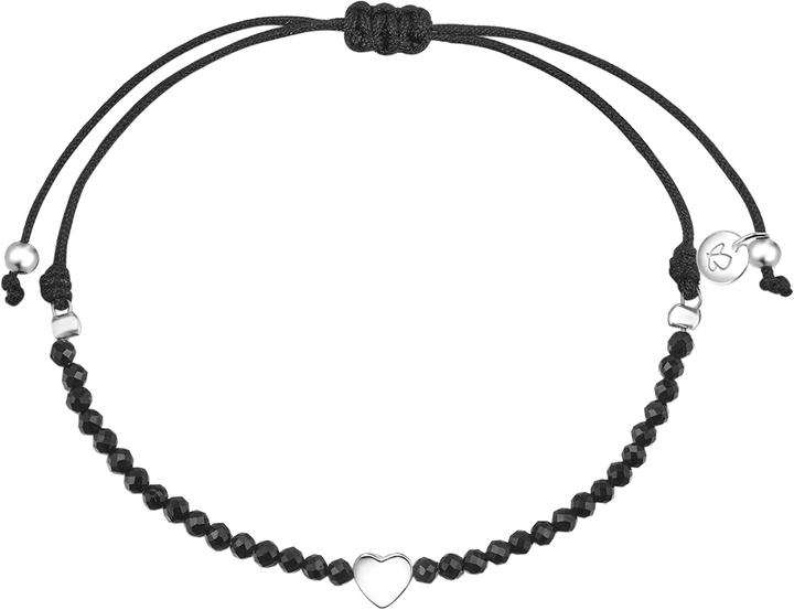 Produktbild Glanzstücke München Damen Herz Sterling Silber Spinell silber 15,0 - 22,0 cm, flexibel einstellbar - 10110 (22 cm, Sterling Silber)