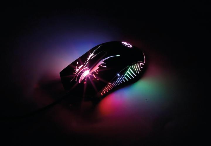 Actual product image Manhattan RGB LED Optical USB Gaming Mouse (Cable)