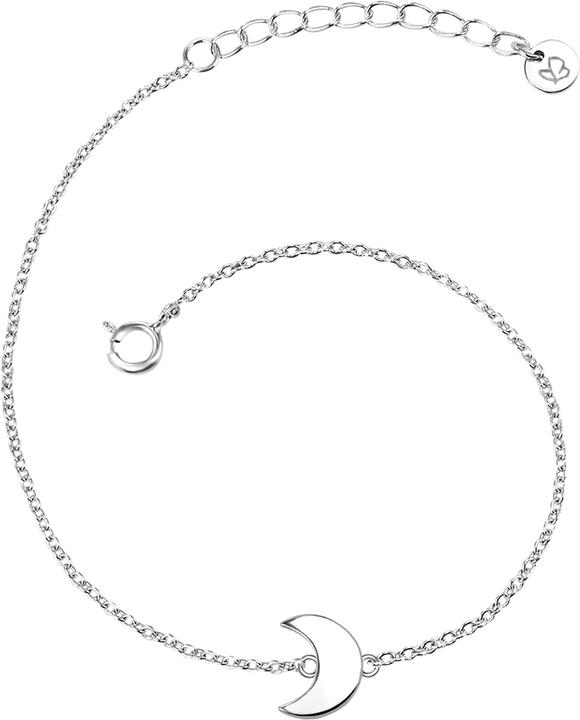 Glanzstücke München Damen Mond Sterling Silber silber 17,0 cm Basislänge + 3,0 cm Verlängerung - 10242 (17 cm, Sterling Silber)