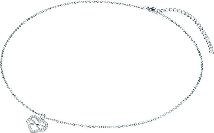 Actual product image Rafaela Donata Ladies heart sterling silver cubic zirconia silver 42.0 cm base chain + 7.0 cm extension - 11366 (Sterling Silver, 42 - 49 cm)