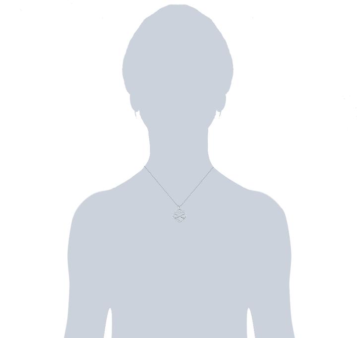 Actual product image Rafaela Donata Ladies heart sterling silver cubic zirconia silver 42.0 cm base chain + 7.0 cm extension - 11366 (Sterling Silver, 42 - 49 cm)