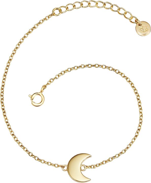 Glanzstücke München Damen Mond Sterling Silber gelbgold 17,0 cm Basislänge + 3,0 cm Verlängerung - 11510 (17 cm, Sterling Silber)