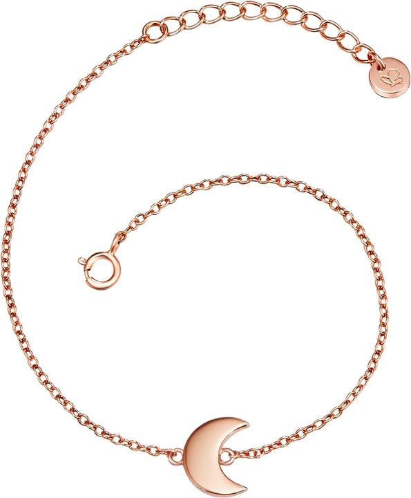 Glanzstücke München Damen Mond Sterling Silber roségold 17,0 cm Basislänge + 3,0 cm Verlängerung - 11512 (17 cm, Sterling Silber)