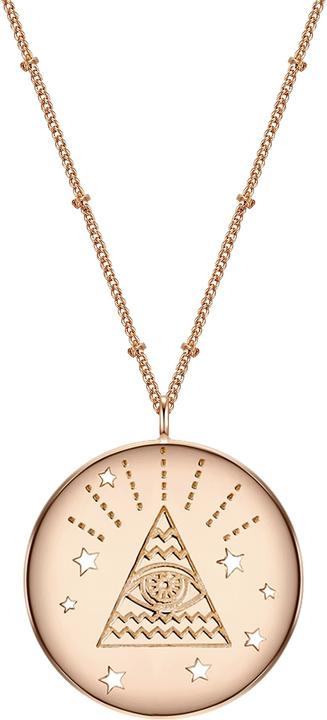 Immagine prodotto Glanzstücke München Donna All Seeing Eye Argento Rosa Oro 50,0 cm Catena base + 5,0 cm Estensione - 11542 (Argento, 50 - 55 cm)