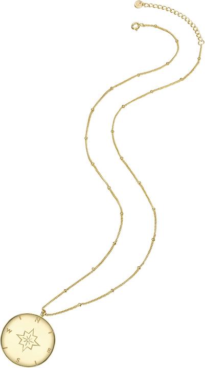 Image du produit Glanzstücke München Boussole femme argent sterling or jaune 50,0 cm chaîne de base + 5,0 cm extension - 11546 (Argent Sterling, 50 - 55 cm)