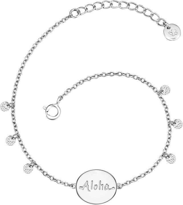 Immagine prodotto Glanzstücke München Donna Aloha in argento sterling 17,0 cm di lunghezza base + 3,0 cm di estensione - 11646 (17 cm, Argento)