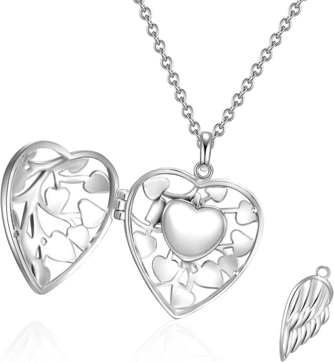 Image du produit Rafaela Donata Femme coeur argent sterling/or rose 42,0 cm chaîne de base + 7,0 cm extension - 11706 (Argent Sterling, 42 - 49 cm)