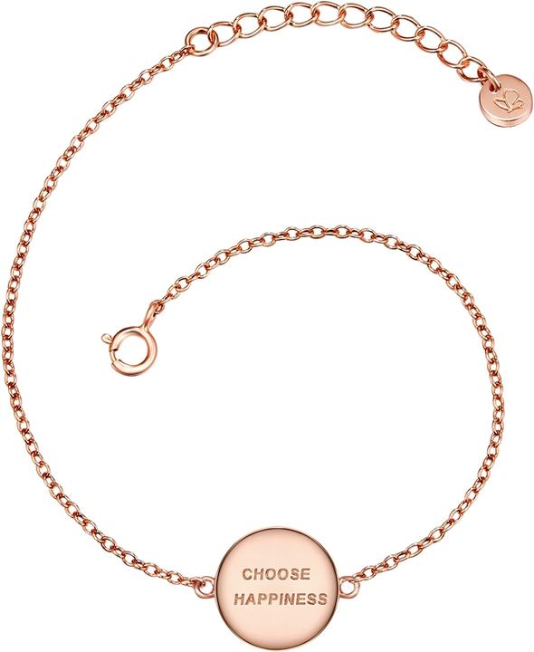 Produktbild Glanzstücke München Damen Choose happiness Sterling Silber roségold 17,0 cm Basislänge + 3,0 cm Verlängerung - 11622 (17 cm, Sterling Silber)