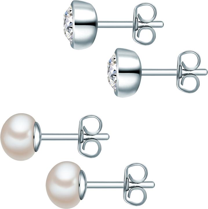 Image du produit Rafaela Donata Femme argent sterling orné de cristaux Swarovski® perle d'eau douce de culture argent - 12498 (Argent Sterling)