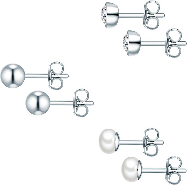 Produktbild Rafaela Donata Damen Sterling Silber verziert mit Kristallen von Swarovski® Süsswasser-Zuchtperle silber - 12522 (Sterling Silber)