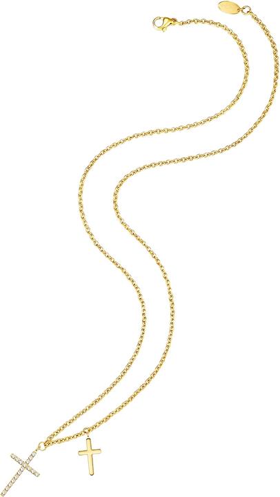 Produktbild Eastside Damen Kreuz Edelstahl Zirkonia gelbgold 52,0 cm - 15162 (Edelstahl, 52 cm)