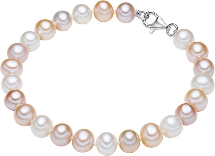 Valero Pearls Damen Sterling Silber Süsswasser-Zuchtperle silber - 2242 (21 cm, Sterling Silber)
