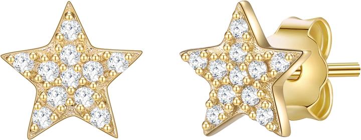 Produktbild Glanzstücke München Damen Stern Sterling Silber Zirkonia gelbgold - 15272 (Sterling Silber)
