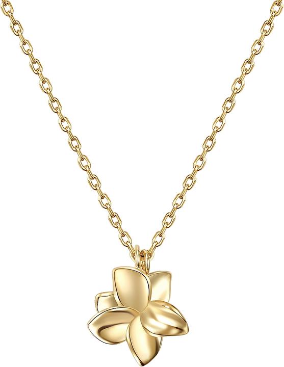 Immagine prodotto Glanzstücke München Catena da donna a fiore in argento giallo e oro 40,0 cm di base + 5,0 cm di estensione - 24018 (Argento, 40 - 45 cm)