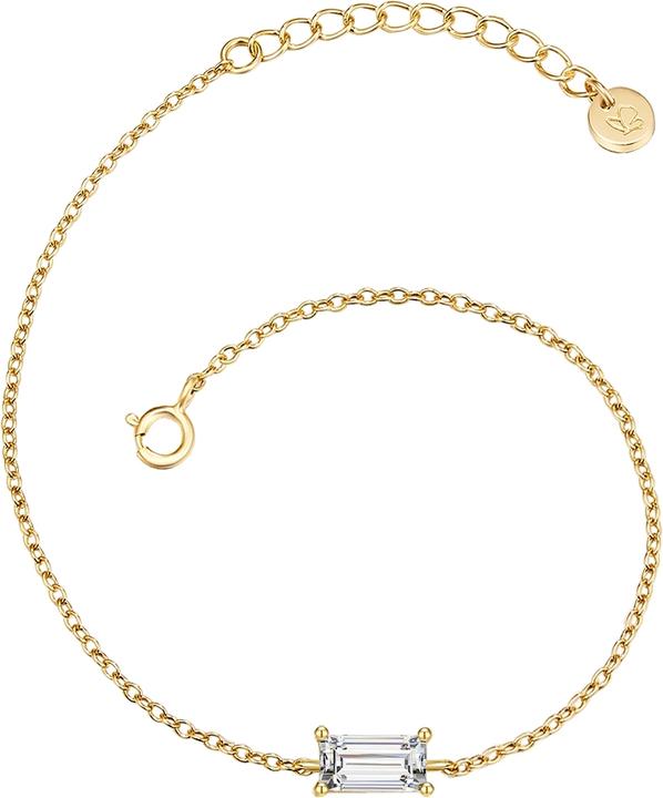 Produktbild Glanzstücke München Damen Sterling Silber Zirkonia gelbgold 17,0 cm Basislänge + 3,0 cm Verlängerung - 23778 (17 cm, Sterling Silber)