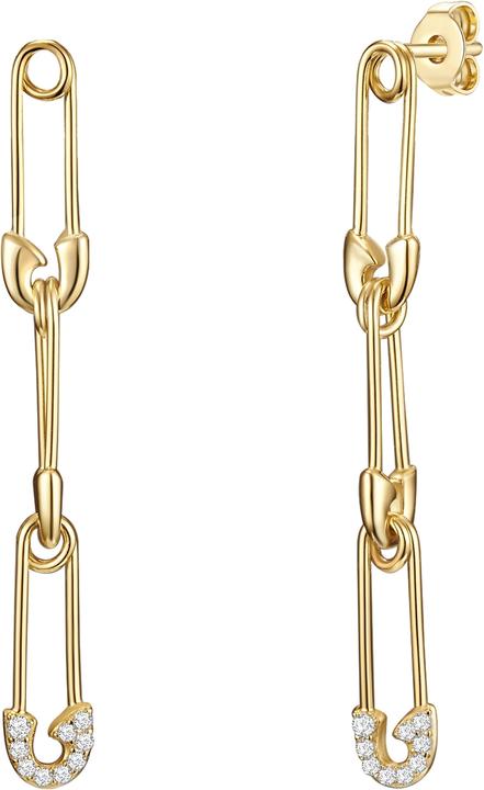 Produktbild Glanzstücke München Damen Sicherheitsnadel Sterling Silber Zirkonia gelbgold - 23302 (Sterling Silber)