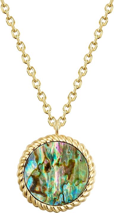 Glanzstücke München Damen Sterling Silber Abalone-Muschel gelbgold 40,0 cm Basislänge + 5,0 cm Verlängerung - 23294 (Sterling Silber, 40 - 45 cm)