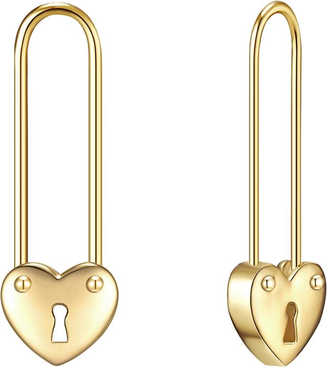 Actual product image Glanzstücke München Ladies safety pin/heart sterling silver yellow gold - 23586 (Sterling Silver)