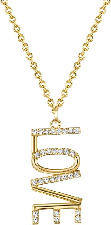 Image du produit Glanzstücke München Femme Love argent sterling zirconium or jaune 40,0 cm chaîne de base + 5,0 cm extension - 23684 (Argent Sterling, 40 - 45 cm)