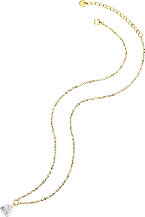 Produktbild Glanzstücke München Damen Herz Sterling Silber Topas gelbgold 40,0 cm Basiskette + 5,0 cm Verlängerung - 15336 (Sterling Silber, 40 - 45 cm)