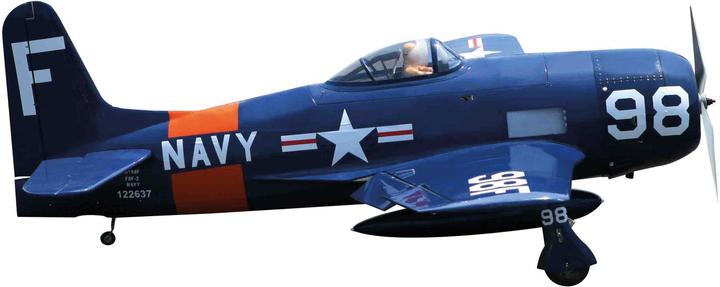 Actual product image Seagull Models SG-Models ) Grumman F8F-2 Bearcat "NAVY" ARF 71" Warbird with retractable (Warbird)